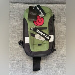 Bioworld Naruto Green and Black Men's Bag